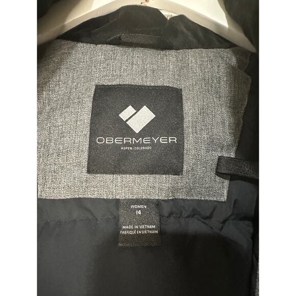 Obermeyer Women's Sojourner Down Jacket Hooded Charcoal Size 14 Regular NWT - Picture 12 of 16